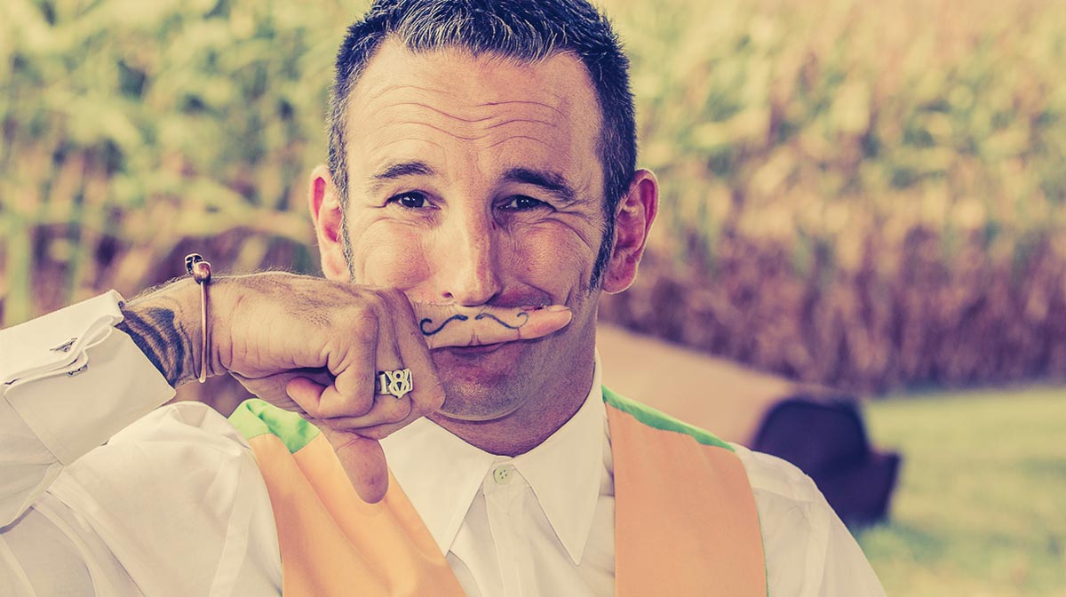 Yorkville IL Chicago Wedding Photography Farm Barn (123) mustache