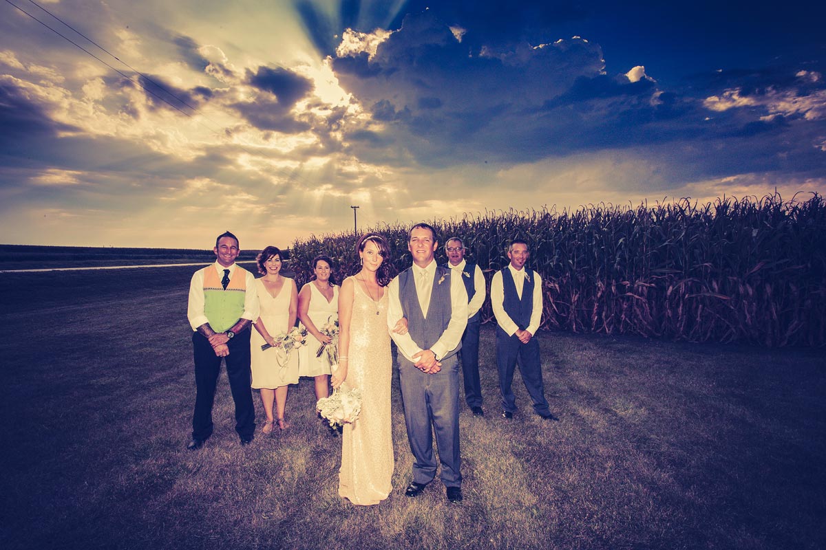 Yorkville IL Chicago Wedding Photography Farm Barn (155) rim light sky