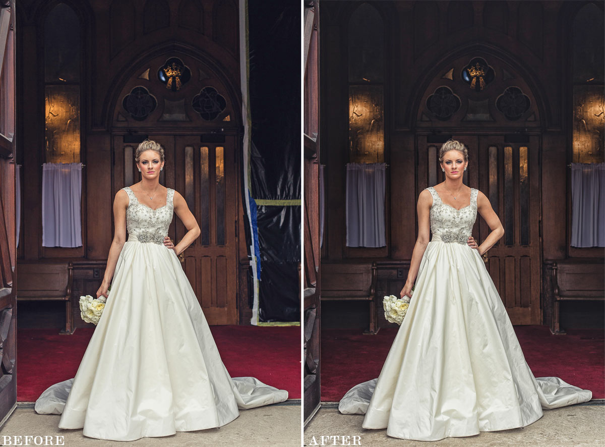 before after bride photo