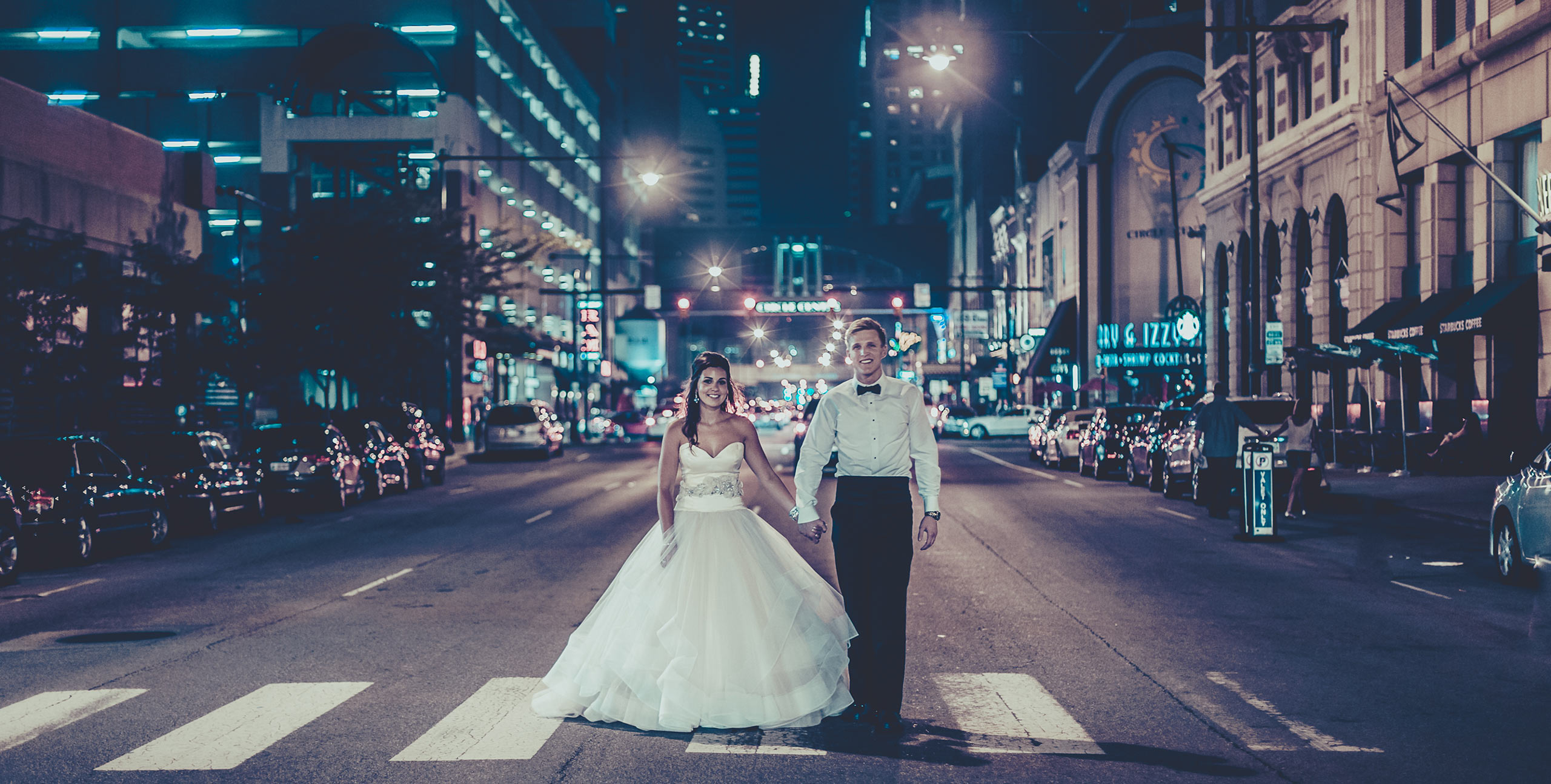 indianapolis wedding photo night