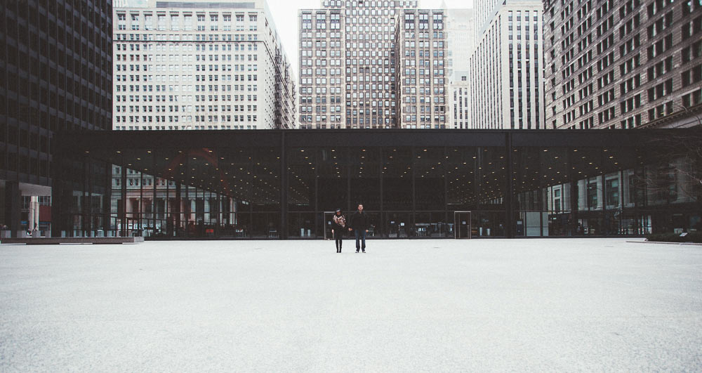 federal plaza engagement session chicago