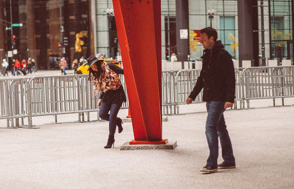 federal plaza engagement session chicago