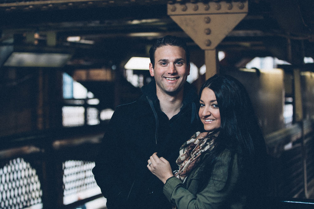 chicago engagement chicago el train